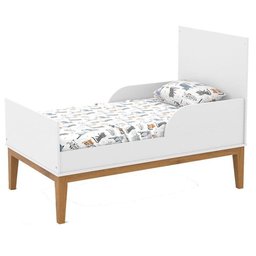Quarto de Bebê Nature Clean 4 Portas com Berço Unique Branco Soft Eco Wood - Matic - 5