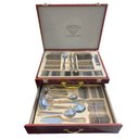 Ver imagem 1 de Faqueiro Dusseldorf em Aço Inox com Maleta - 84 Peças