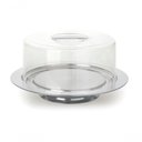 Ver imagem 5 de Boleira com Pedestal Prato Bolo 25cm Inox Cúpula Acrílico