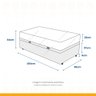 Cama Box Baú + Colchão Solteiro King Classic Molas Pocket 96x203x64cm - 3