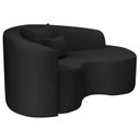 Ver imagem 5 de Recamier Curvo Orgânico 150cm 2 Lugares Lado Direito para Sala de Estar Bouclé Londres