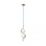 Pendente Casual Deuce em Vidro e Metal PD1347 Branco/Bronze - Nli Imports - 1