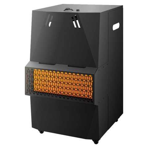 Aquecedor de Ambiente Ar a Gás Glp Área Externa Portátil Quarto Banheiro Doméstico Aço Preto