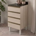 Ver imagem 2 de Balcão com Tampo 4 Gavetas MDF 40 cm Kali 1641022 Bianco Toq Nicioli
