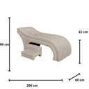 Ver imagem 5 de Maca Estofada Estética Botonê 60 Cm Sobrancelha Cilios Cor:bege