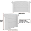 Ver imagem 3 de Cabeceira para Cama Box Queen 202cm Kendi Bouclé Off White - Sallar Home