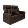 Poltrona Reclinável Jaguar Dupla para Sala de Cinema (ml):sintético Marrom - 2