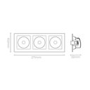 Ver imagem 2 de Spot de LED Recuado Taschibra Frame 3xmr16 Quadradro 15W Bivolt 3000K Luz Amarela