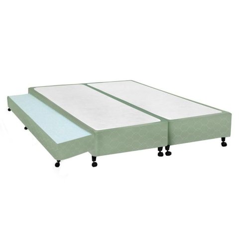 Cama Box Base C-auxiliar Queen Poli Tecido Green (158x198x27) - Castor