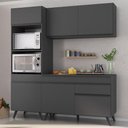 Ver imagem 3 de Armário de Cozinha Compacta 182cm Veneza Multimóveis V3694 Preto