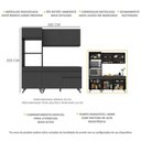 Ver imagem 4 de Armário de Cozinha Compacta 182cm Veneza Multimóveis V3694 Preto
