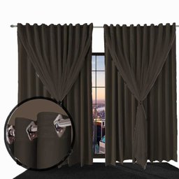 Cortina Blackout Lea Corta Luz 5,00 X 2,50 Quarto Marrom - 6