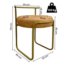 Ver imagem 4 de Banqueta Puff Penteadeira Quarto Maquiagem Base Ferro Facto:caramelo