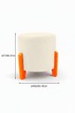 Ver imagem 5 de Kit com 2 Puff's Redondo Confortável Minimalista Thor Linho