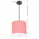 Ver imagem 2 de Lustre Luminária Pendente Vivare Free Lux Pe-4106pr Cúpula em Tecido 20x25cm