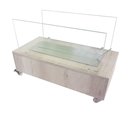 Ver imagem 1 de Lareira Ecológica 60 Cm Inox Etanol Álcool Rodízios Amadeirado Claro Vidros Proteção Aquecedor