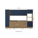 Ver imagem 4 de Cozinha Modulada Celeste Kappesberg 100% Mdf Nogueira/azul 9 Peças