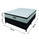 Ver imagem 3 de Cama Box Baú Casal Colchão Molas Pocket Ensacadas Tower 138x188x75cm Branco/preto Gazin