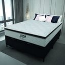 Ver imagem 2 de Cama Box Baú Casal Colchão Molas Pocket Ensacadas Tower 138x188x75cm Branco/preto Gazin
