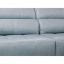 Ver imagem 4 de Sofá Retrátil e Reclinável de Couro Atami 2,50 M Light Blue - Mempra Design