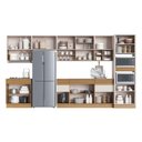 Ver imagem 5 de Cozinha Modulada 10 Portas 3 Gavetas Torre Quente e Bancada Organic Bege/Sand/Nature