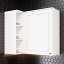 Ver imagem 2 de Armario Aereo Canto Reto 1p Mdf 94x54 Cm Americana C359 Branco Henn