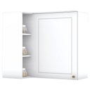 Ver imagem 1 de Armario Aereo Canto Reto 1p Mdf 94x54 Cm Americana C359 Branco Henn