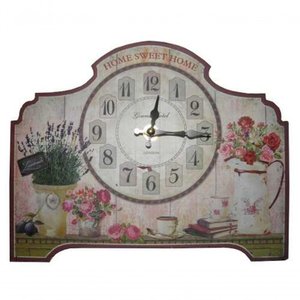 Relogio de Mesa Lar Doce Lar Vintage Retro Decoracao Casa (xin-07)