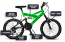 Ver imagem 5 de Bicicleta Gps Aro 20 Dupla Suspensão 21 Marchas Colli Verde
