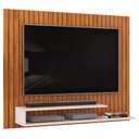Ver imagem 1 de Painel Ripado para Tv 55 Pol 134cm Lipe D05 Freijó Off White - Lyam Decor