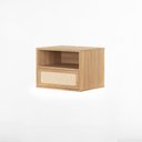 Ver imagem 2 de Mesa de Cabeceira Har Suspensa 1 Gaveta 1 Nicho - 45 cm X 36 cm Tauari - Telinha Rattan