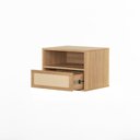 Ver imagem 4 de Mesa de Cabeceira Har Suspensa 1 Gaveta 1 Nicho - 45 cm X 36 cm Tauari - Telinha Rattan