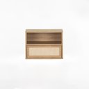 Ver imagem 1 de Mesa de Cabeceira Har Suspensa 1 Gaveta 1 Nicho - 45 cm X 36 cm Tauari - Telinha Rattan