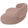 Recamier Sofá Curvo Lado Direito Canadá 200cm Luxo Sala de Estar Linho Rose - Incasa Decor - 5