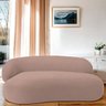Recamier Sofá Curvo Lado Direito Canadá 200cm Luxo Sala de Estar Linho Rose - Incasa Decor - 2