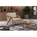 Ver imagem 1 de Poltrona Mona Luxo Madeira Maciça Veludo:veludo Bege Claro