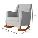 Ver imagem 2 de Poltrona Sofá Cadeira de Amamentação Aquila Balanço C/ Puff