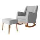 Ver imagem 1 de Poltrona Sofá Cadeira de Amamentação Aquila Balanço C/ Puff