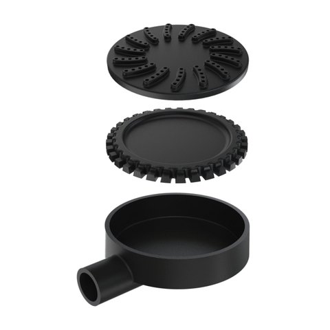 Queimador Palmatoria Curto Completo de Alta Pressão 13cm