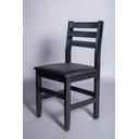 Ver imagem 4 de Kit 6 Cadeira Fixa Estofada de Madeira Cor:preto