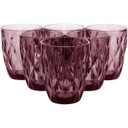 Ver imagem 3 de COPO ÁGUA 10x8x8cm 270ml VIDRO ROSA 6PÇ NH
