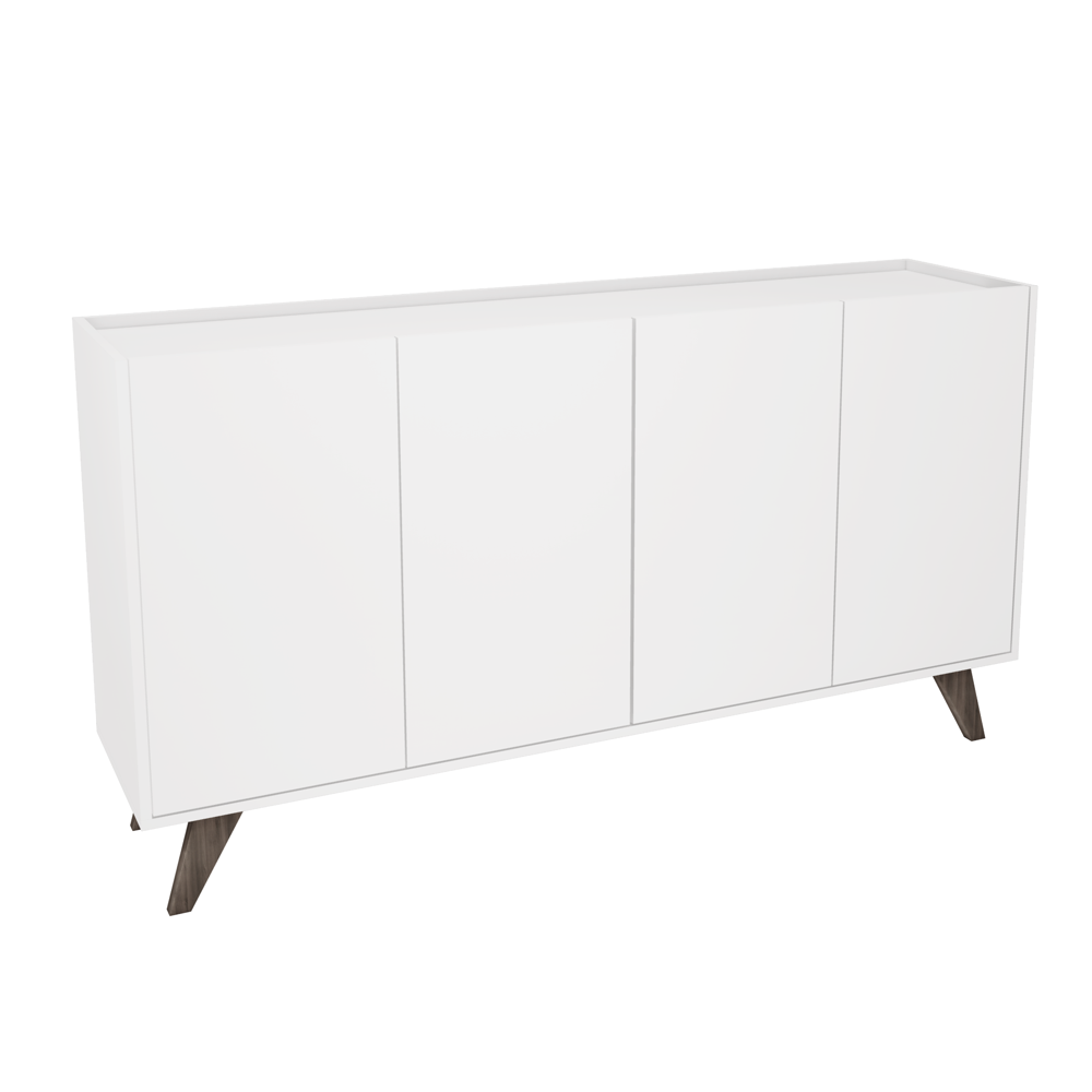 Balcão Multiuso Aparador 148,5cm 04 Portas Blc2007-Br Estilare Branco - 3