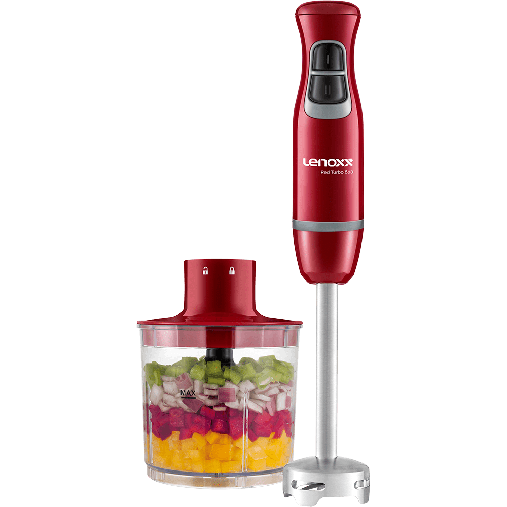 Mixer e processador 2 em 1 Turbo Red 600 Lenoxx PMX405 220V - 8