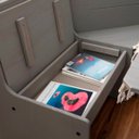 Ver imagem 5 de Conjunto Canto Alemão Baú em Madeira Maciça Cinza Marin Brasil