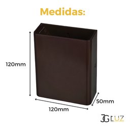 Arandela Externa Slim Dois Fachos Luminária Parede Led 3w - Marrom - 6