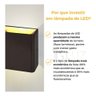 Arandela Externa Slim Dois Fachos Luminária Parede Led 3w - Marrom - 5