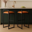 Ver imagem 1 de Kit 2 Banqueta Alta Cozinha Balcão Gourmet Bar Corino Bancos:caramelo