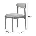 Ver imagem 6 de Conjunto com 2 Cadeiras Noronha Moderna Mobília Linho Off White-cinam.imbuia