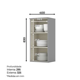 Armário Aéreo 40cm 1 Porta Emily Henn - 2