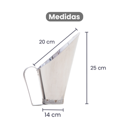 Concha Medidor para Cereais Ração Aço Inox 1kg (1000g) - Gudim - 4